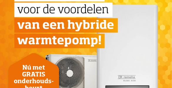 Bespaar op je energiekosten met een hybride warmtepomp en krijg je eerste onderhoudsbeurt t.w.v. € 295,- gratis!  - Ter Harmsel